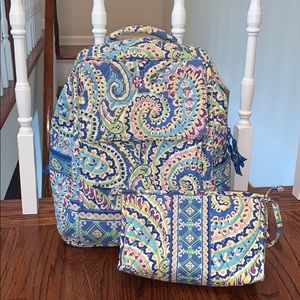 Very Bradley Book Bag/ Matching Small Bag